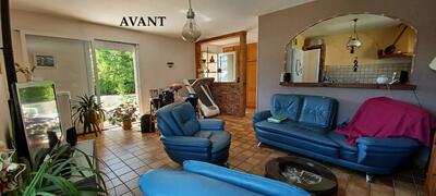 Avant travaux : La demande : Rénover et réagencer l'espace vie , salon cuisine SAM.